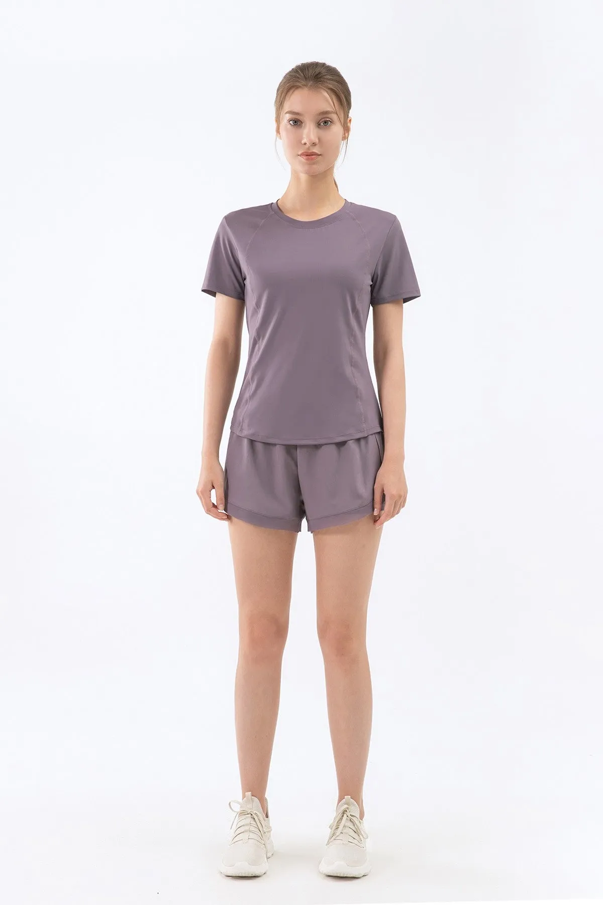 2 in 1 Running Shorts with Mesh Stitching
