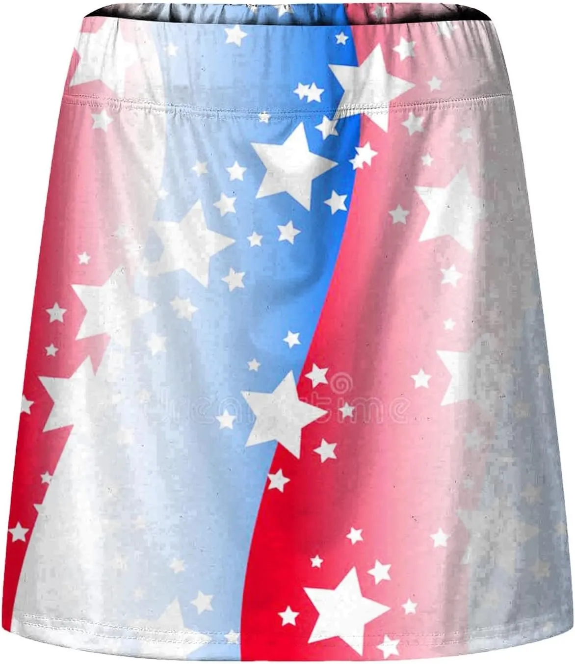 4th of July Skorts for Women Athletic Breathable 2 in 1 Tennis Skirt Shorts Workout High Waisted Stretch Flowy Shorts