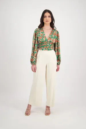 Among The Brave - Reign Top - Green Floral