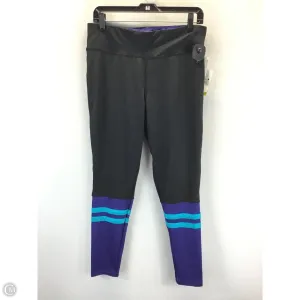 Athletic Leggings By Danskin In Black & Blue, Size: L