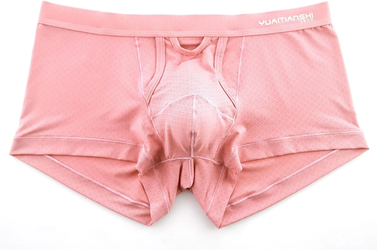 Boxer Briefs for Mens Short Leg Open Fly Underwear Soft Breathable Underpant Stretch Panties Sexy Low Rise Trunks