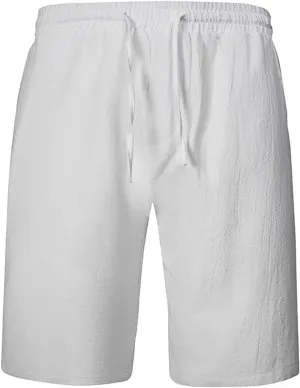 Business Shorts for Men knee-length Stylish Trunks Short Pants Trouser Breathable Slim Fit Straight Trunks Pants