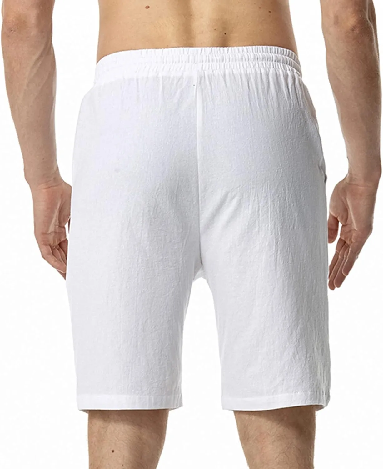 Business Shorts for Men knee-length Stylish Trunks Short Pants Trouser Breathable Slim Fit Straight Trunks Pants