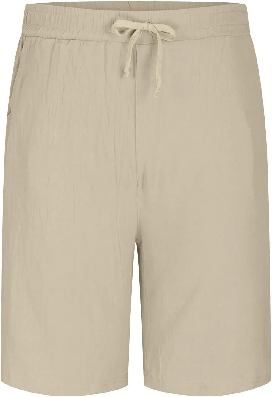 Business Shorts for Men knee-length Stylish Trunks Short Pants Trouser Breathable Slim Fit Straight Trunks Pants