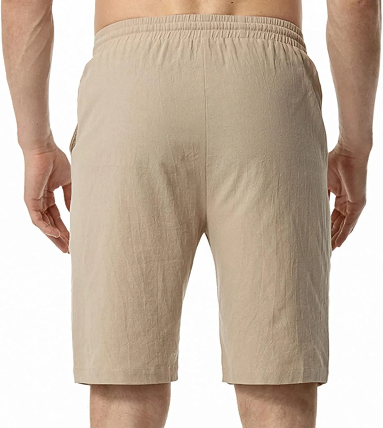 Business Shorts for Men knee-length Stylish Trunks Short Pants Trouser Breathable Slim Fit Straight Trunks Pants