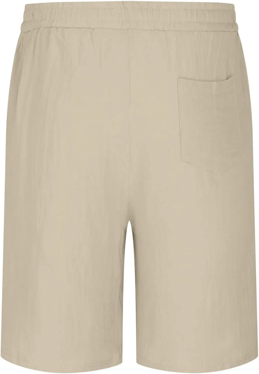 Business Shorts for Men knee-length Stylish Trunks Short Pants Trouser Breathable Slim Fit Straight Trunks Pants