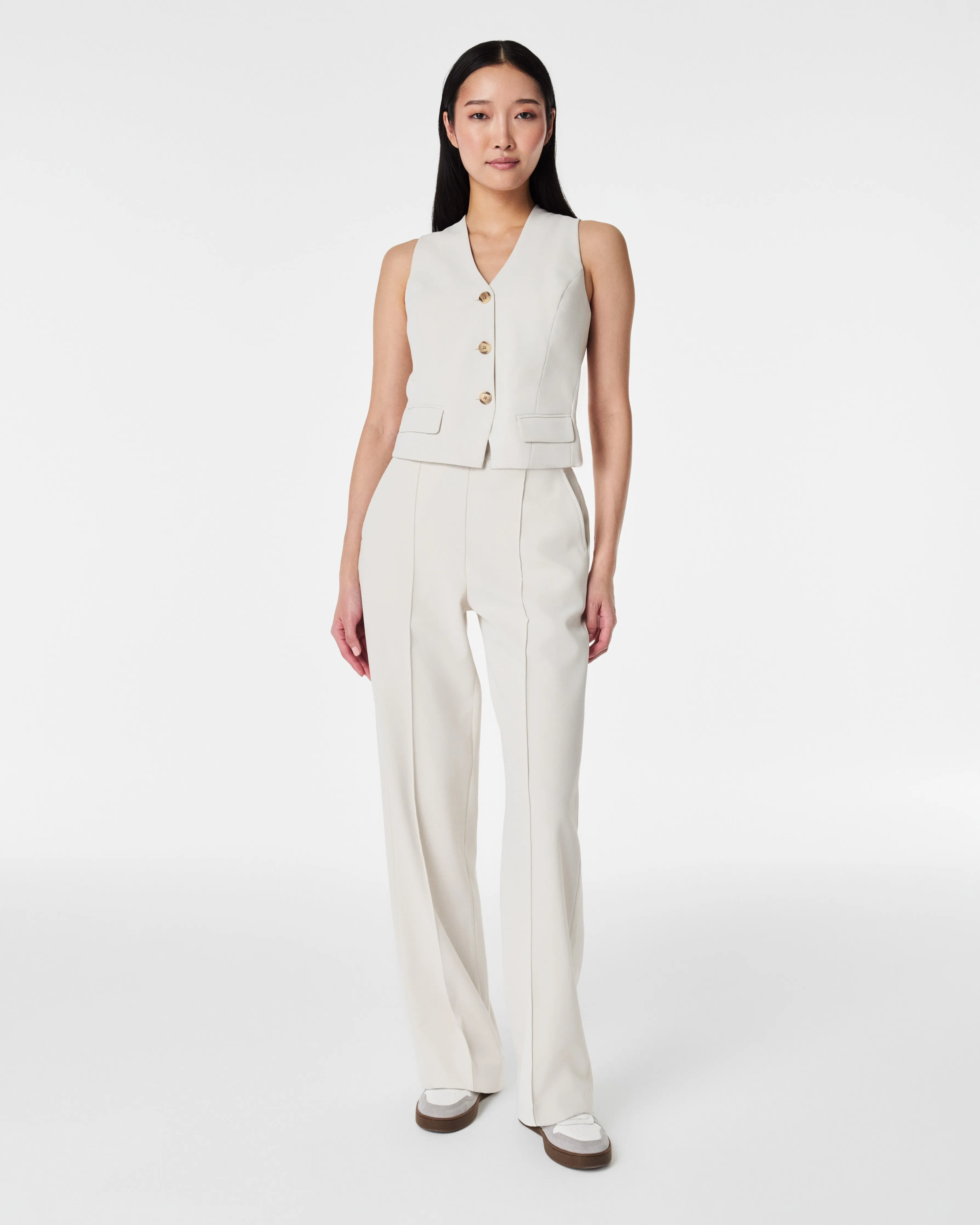 Carefree Crepe Vest Top With No-Show Coverage