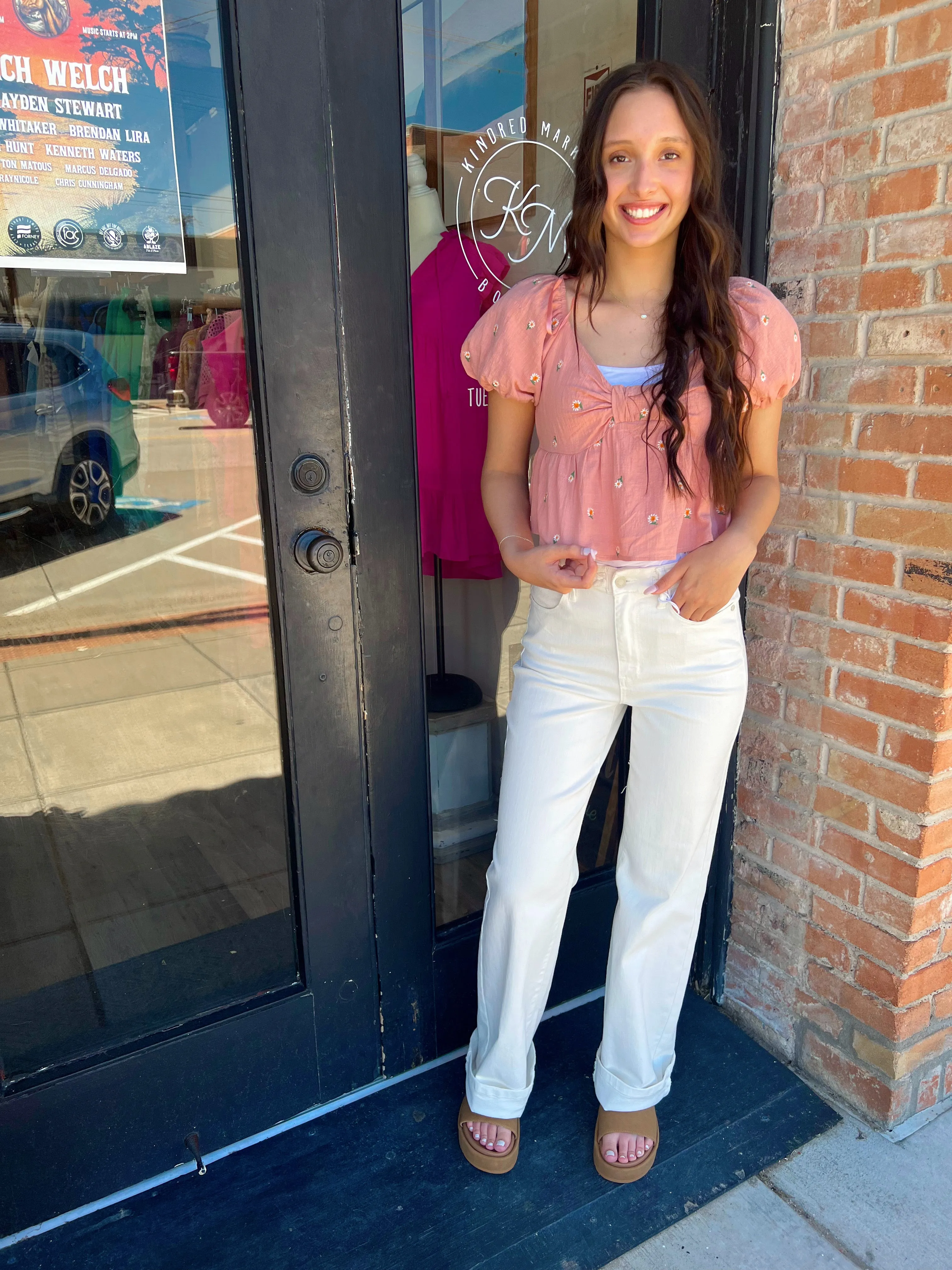 Clara Blush Floral Blouse