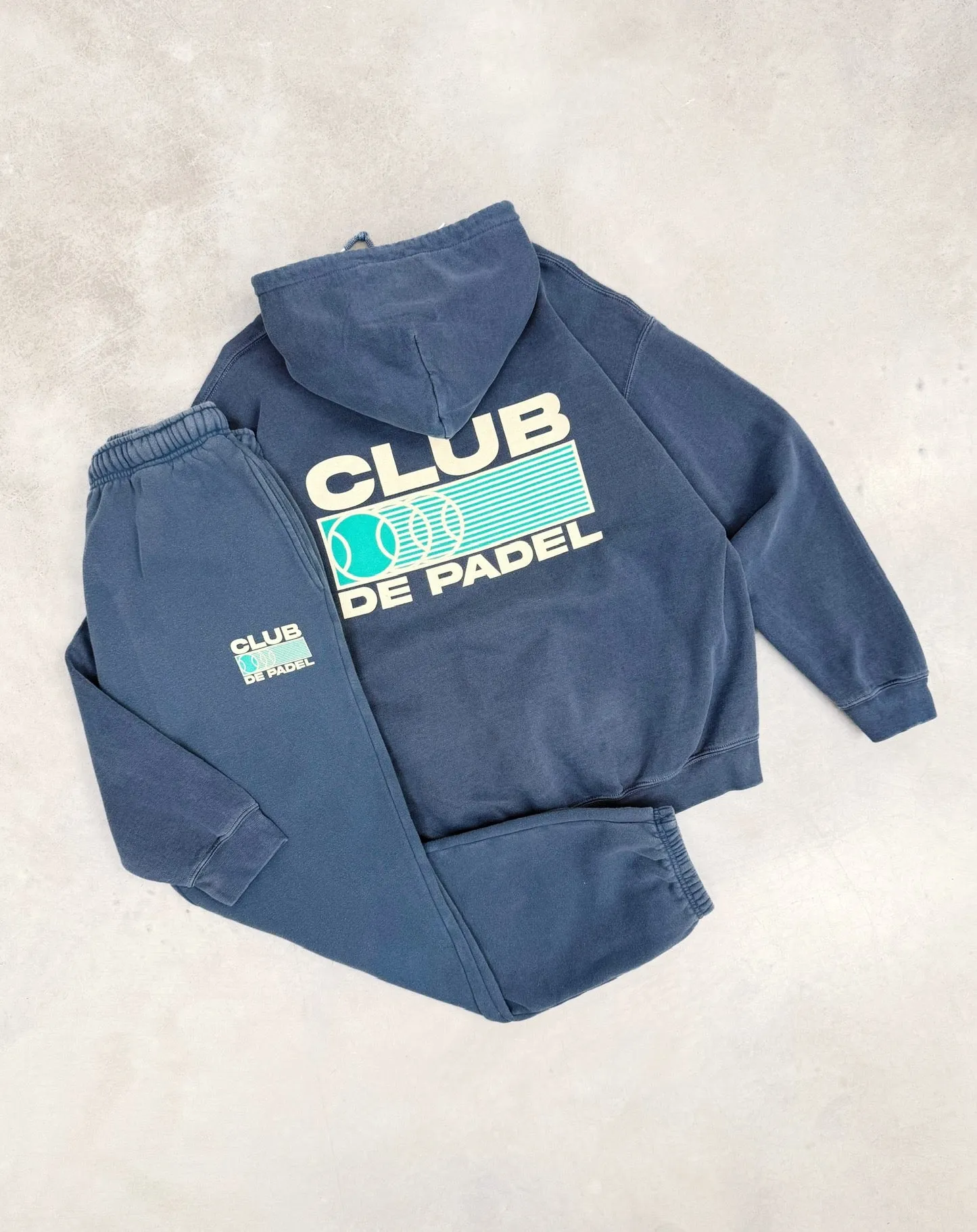 Club de Padel 'Heritage' Vintage Washed Hoodie - Navy