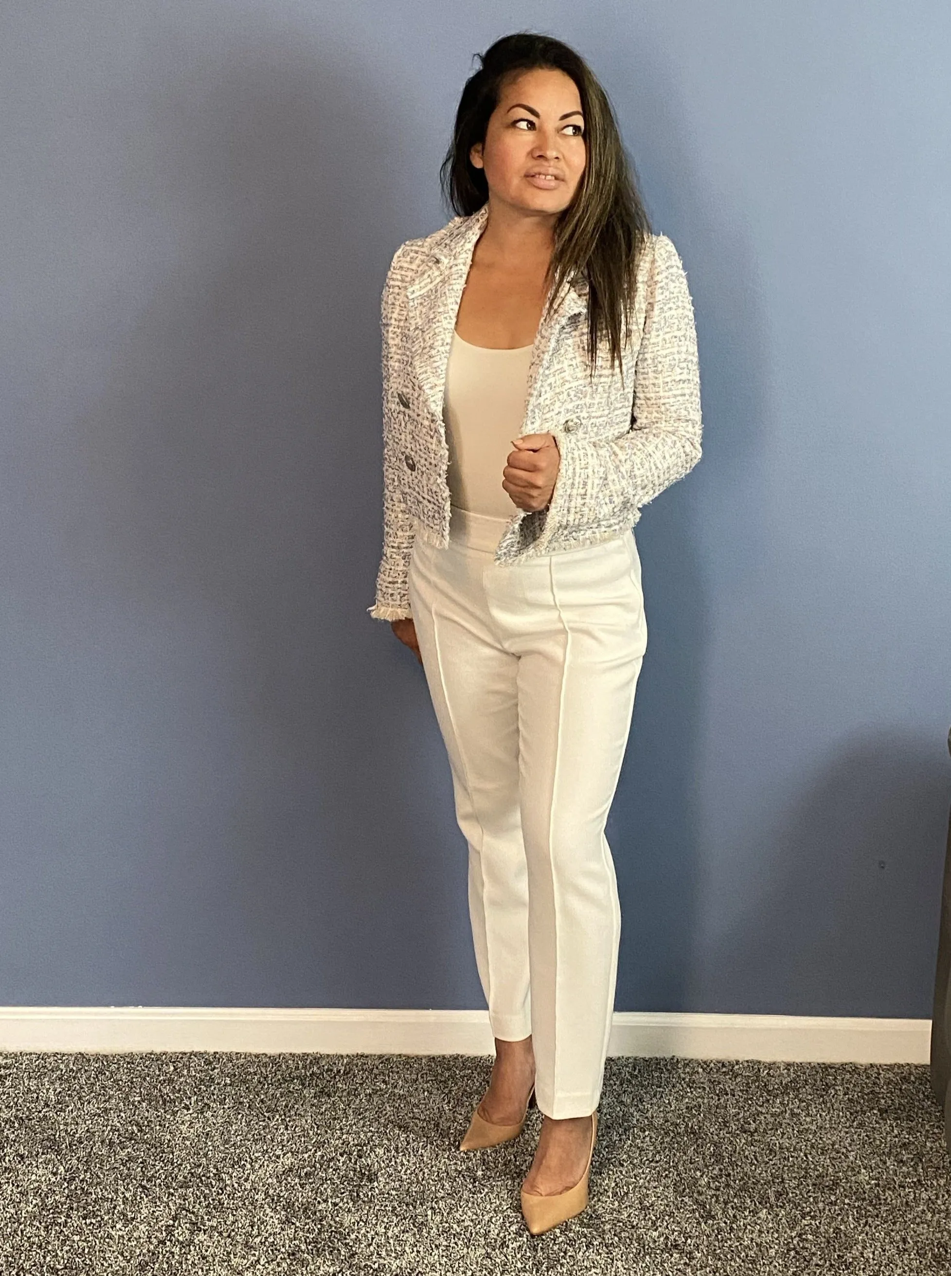 Cropped Tweed Blazer
