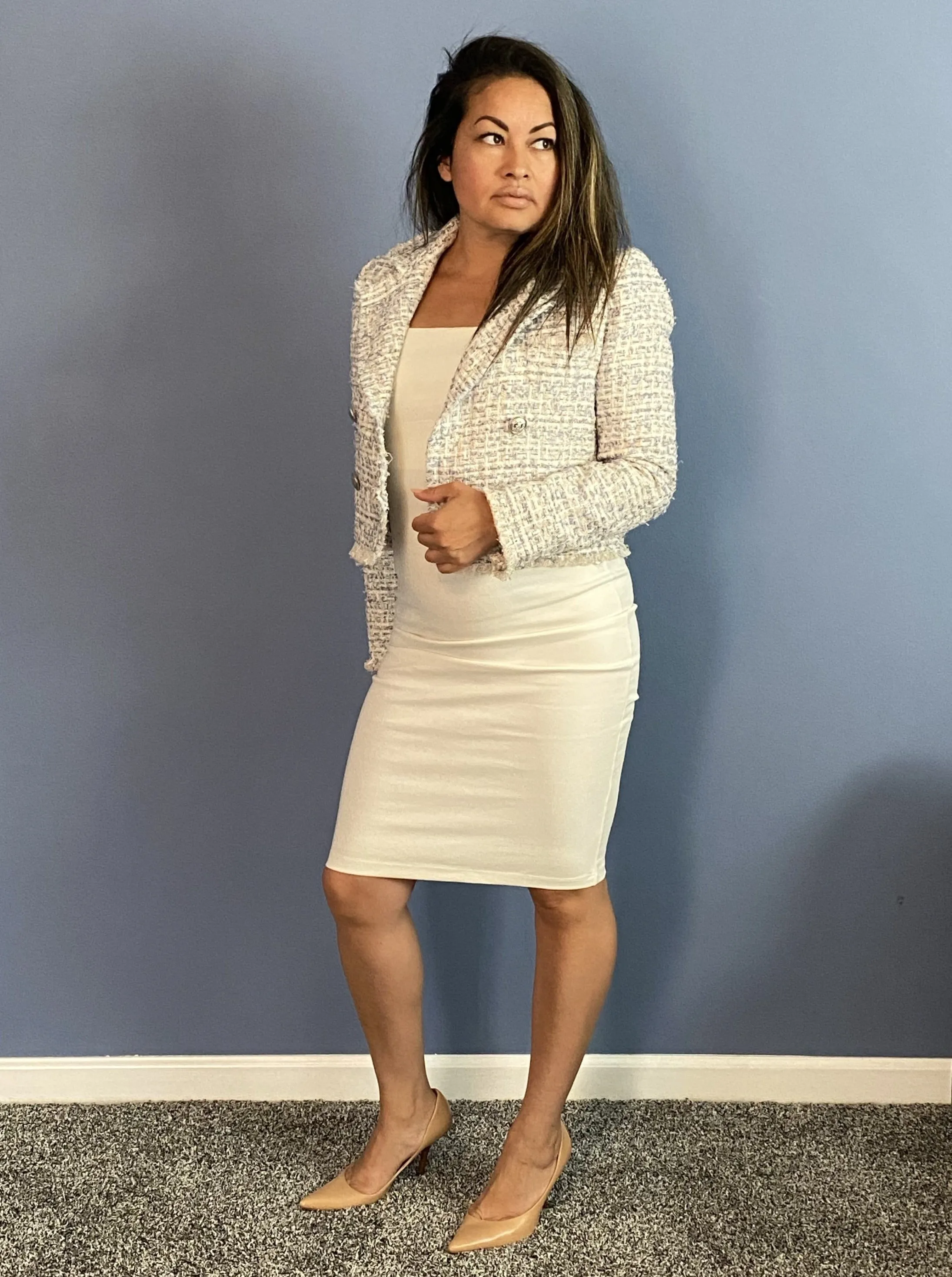 Cropped Tweed Blazer