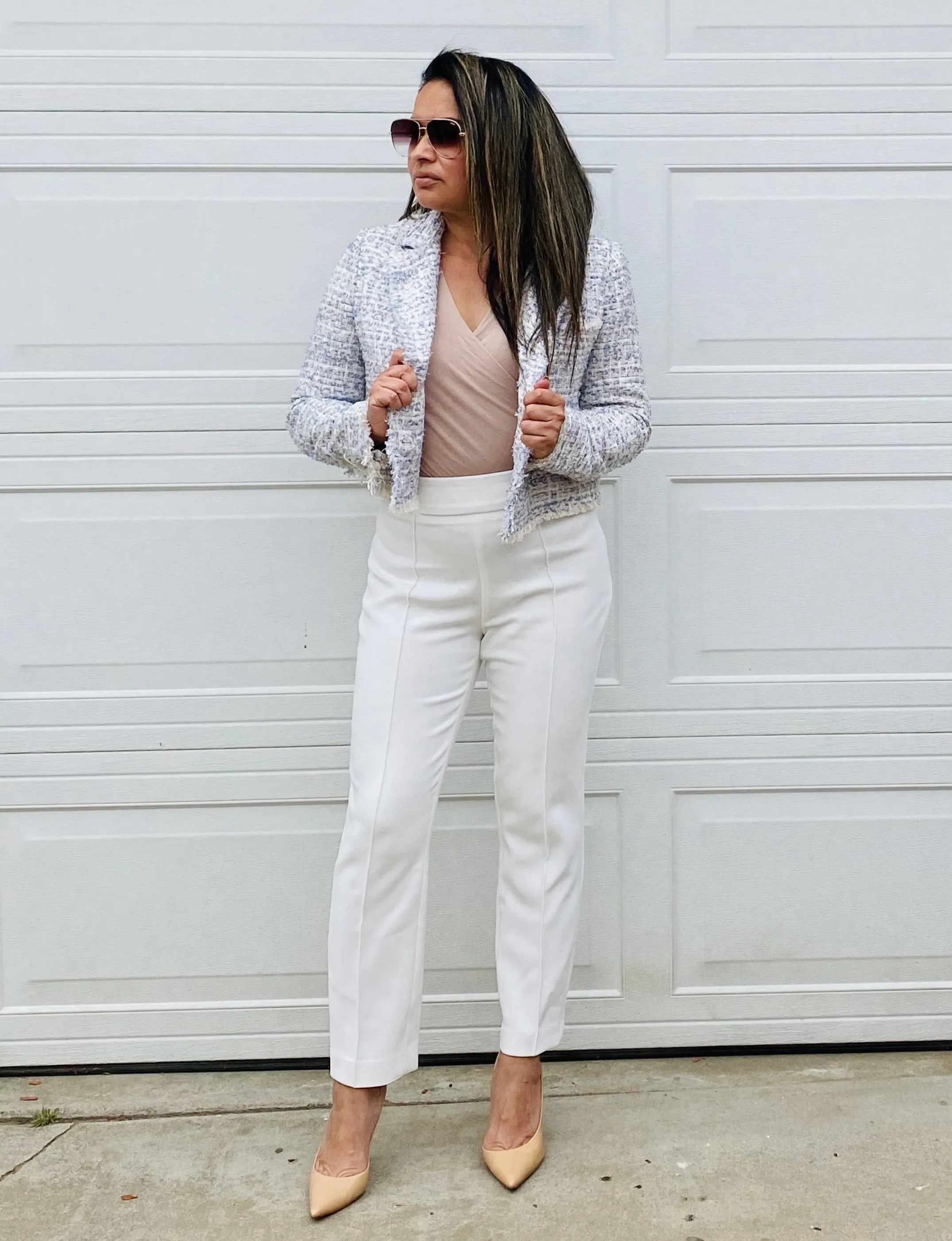 Cropped Tweed Blazer