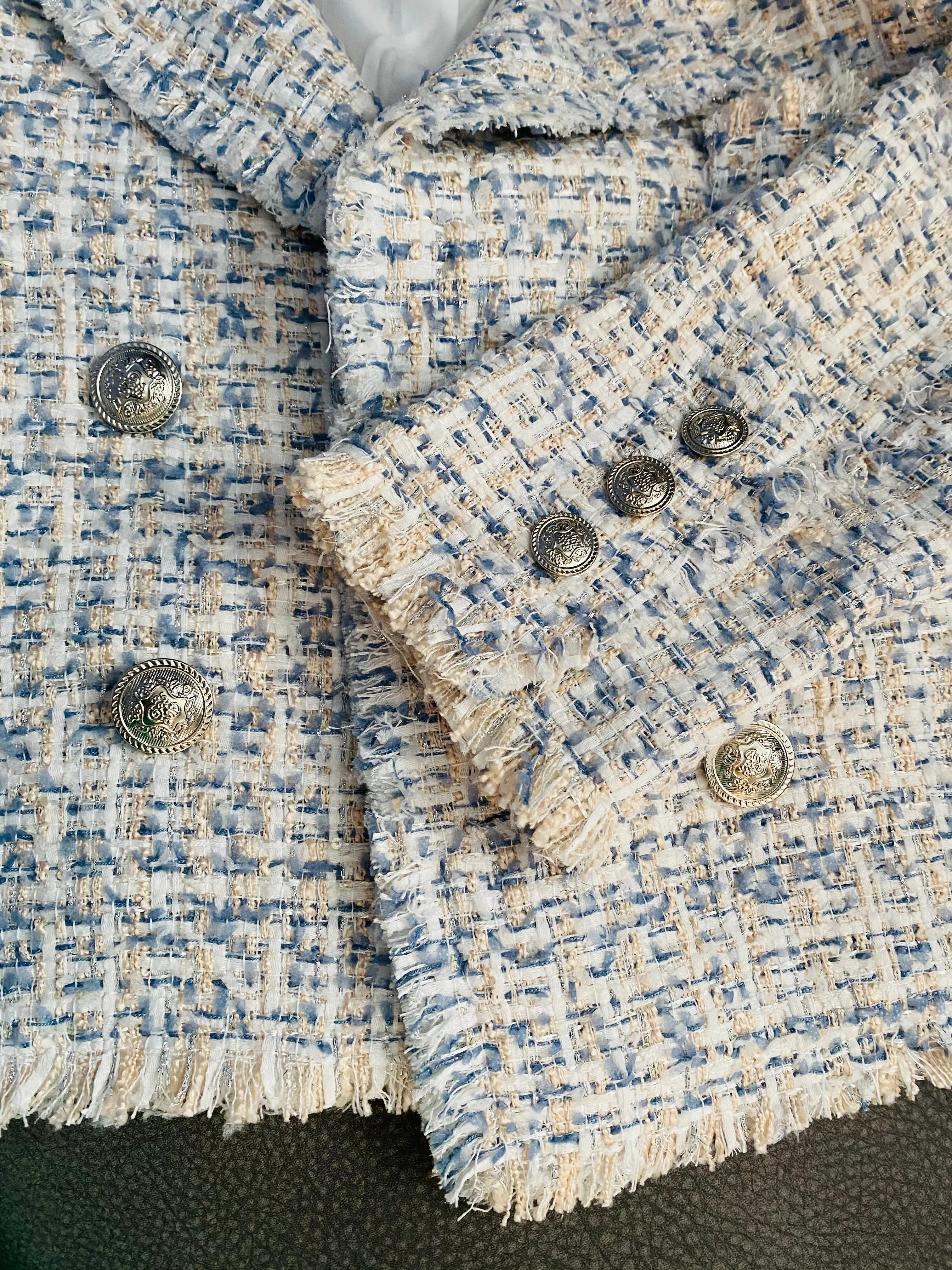 Cropped Tweed Blazer