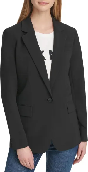 DKNY Women's Missy Foundation Long Sleeve Jacket