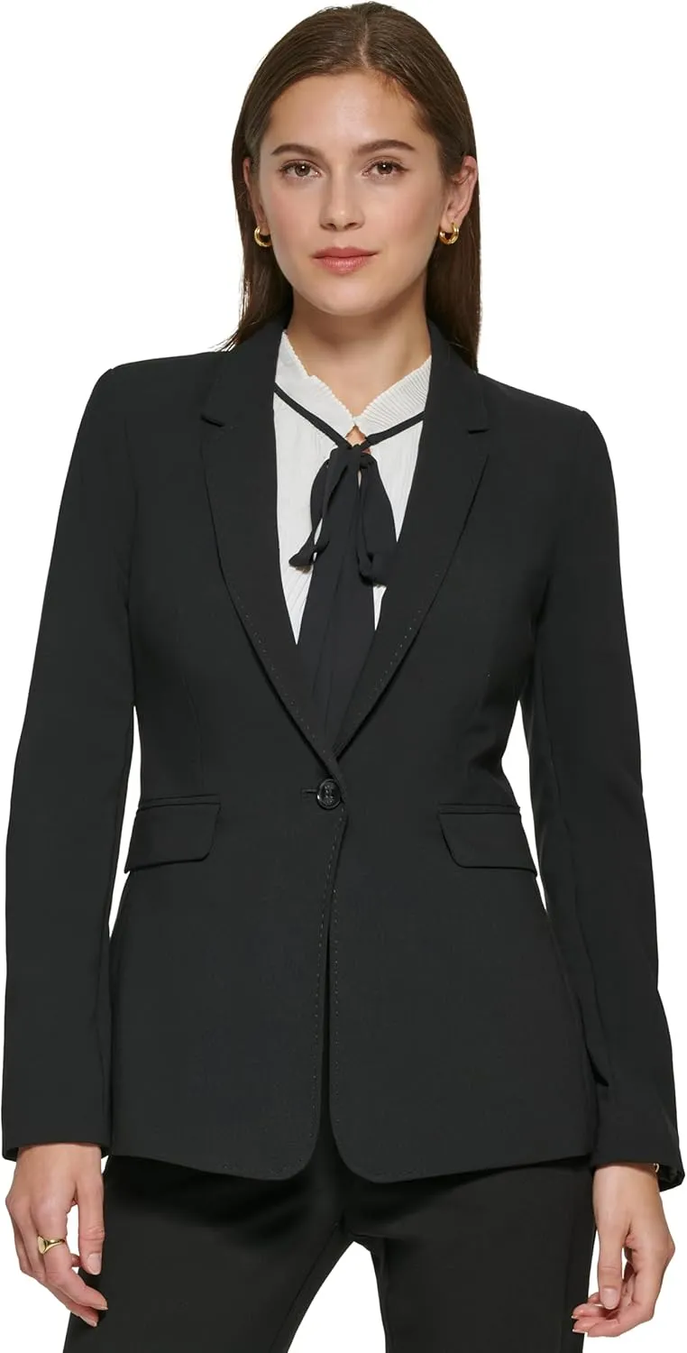 DKNY Women's Single Button Blazer