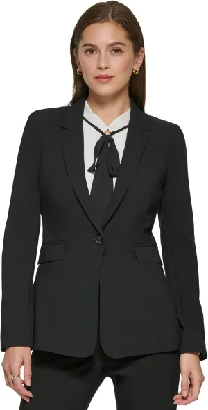 DKNY Women's Single Button Blazer