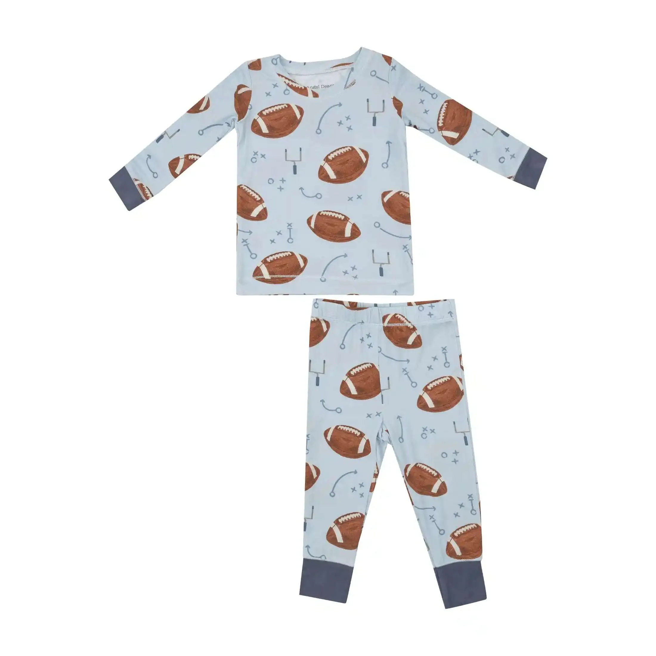 Footballs Blue L/S Loungewear Set