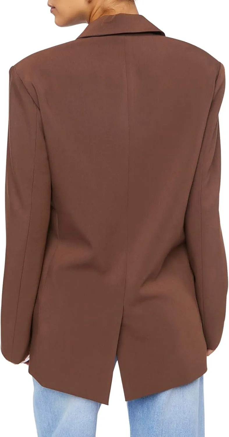 Forever 21 Women's Notched Double-Breasted Blazer