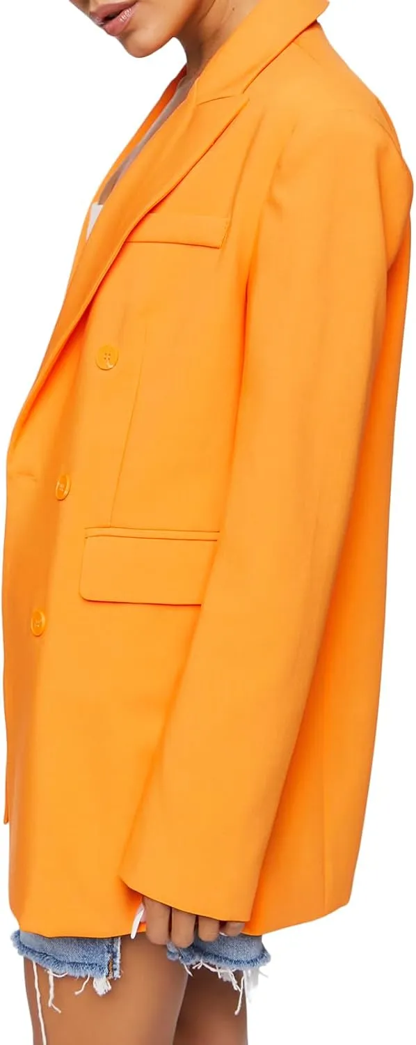 Forever 21 Women's Notched Double-Breasted Blazer