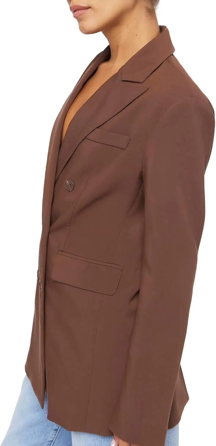 Forever 21 Women's Notched Double-Breasted Blazer