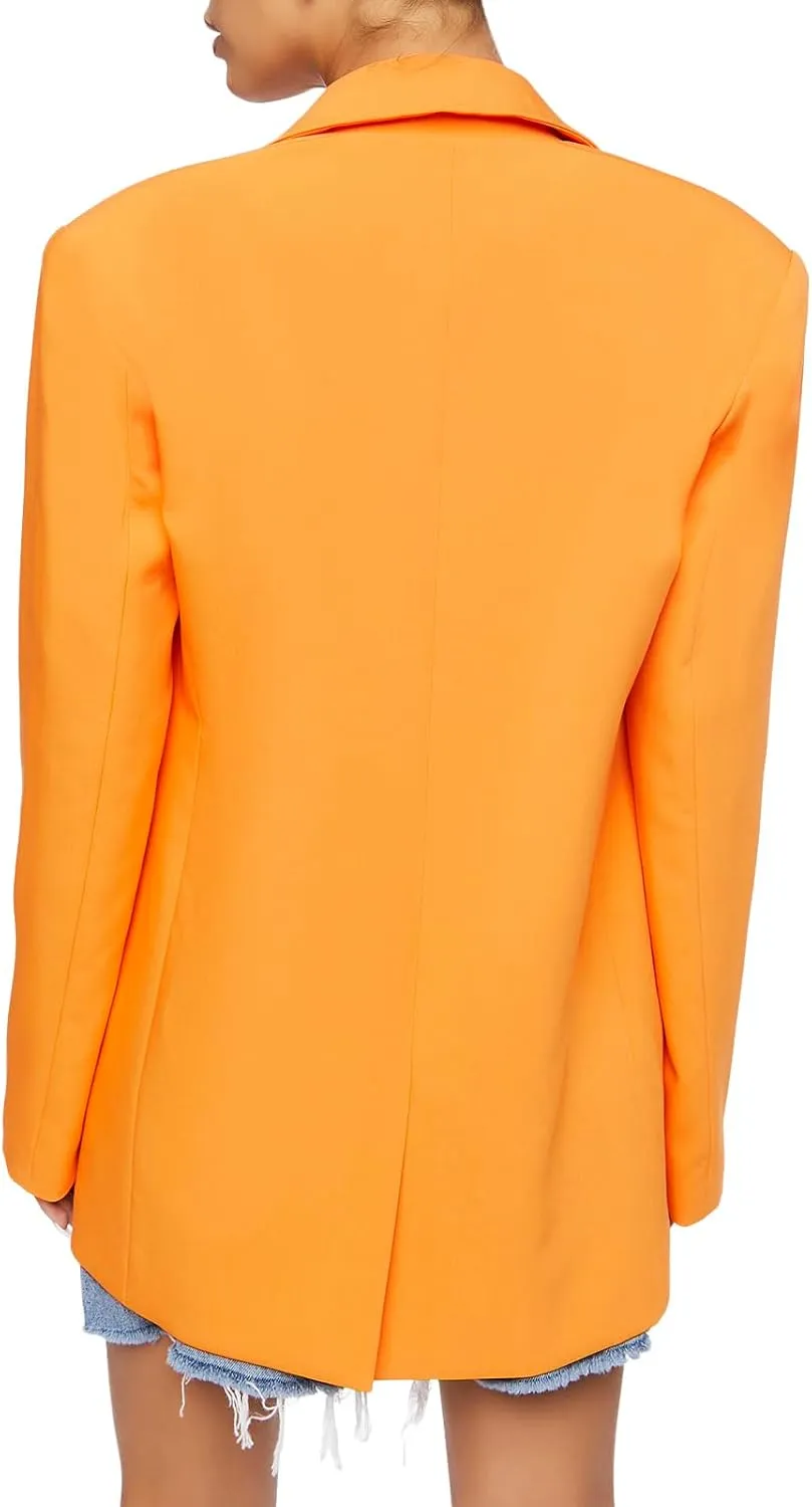 Forever 21 Women's Notched Double-Breasted Blazer