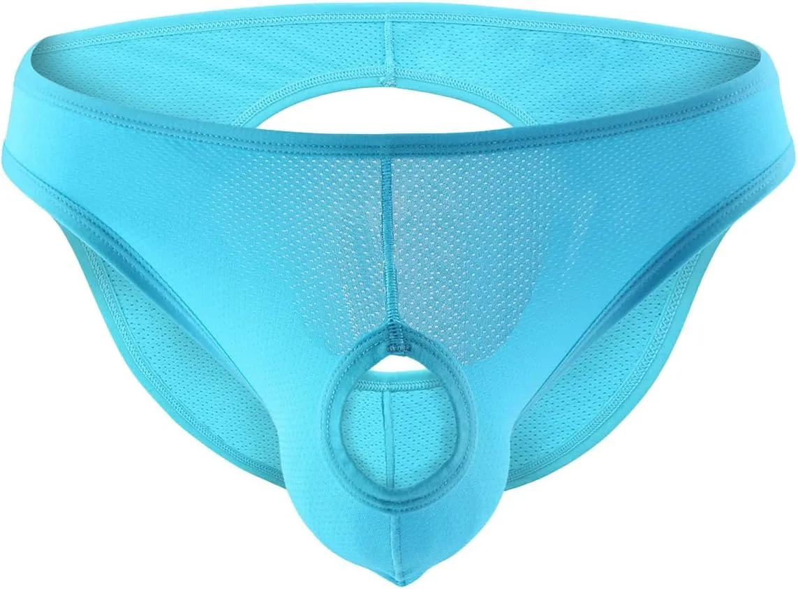 JEShifangjiusu Men'S Low Rise Hollow Out Jockstrap G-String Thong Bulge Pouch Underwear Briefs Soft Breathable Underpants