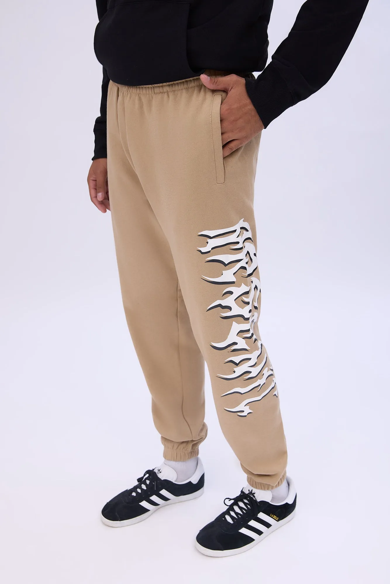 Jogger en molleton imprimé logo Arsenic homme