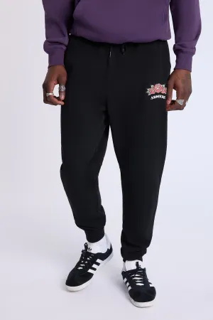 Jogger en molleton imprimé roses Arsenic homme