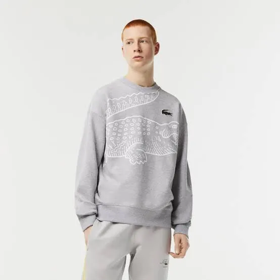 Lacoste Big Croc Loose Fit Crew Neck