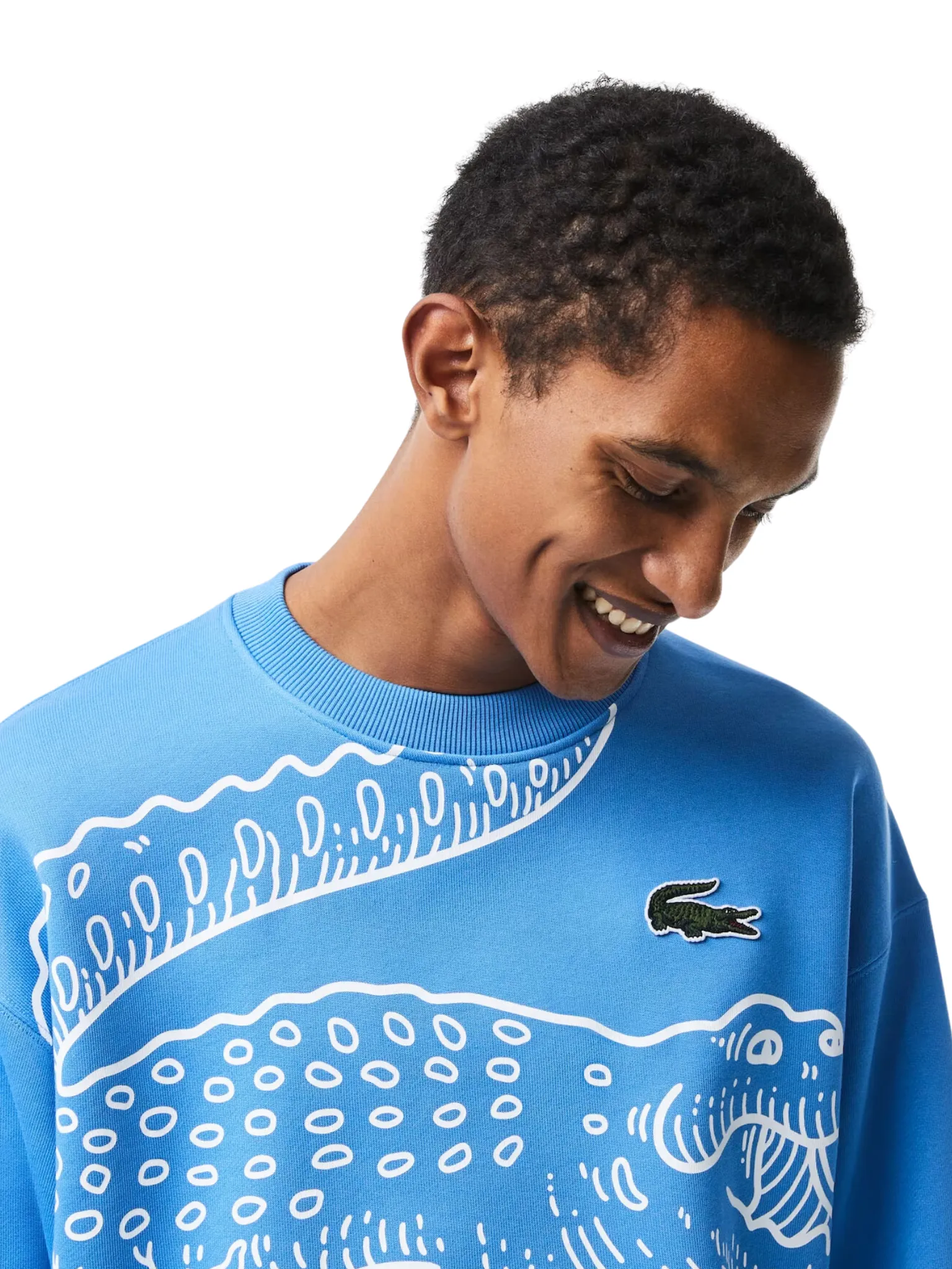 Lacoste Big Croc Loose Fit Crew Neck