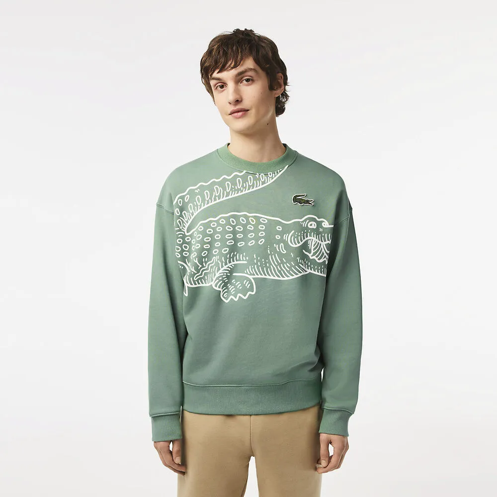Lacoste Big Croc Loose Fit Crew Neck