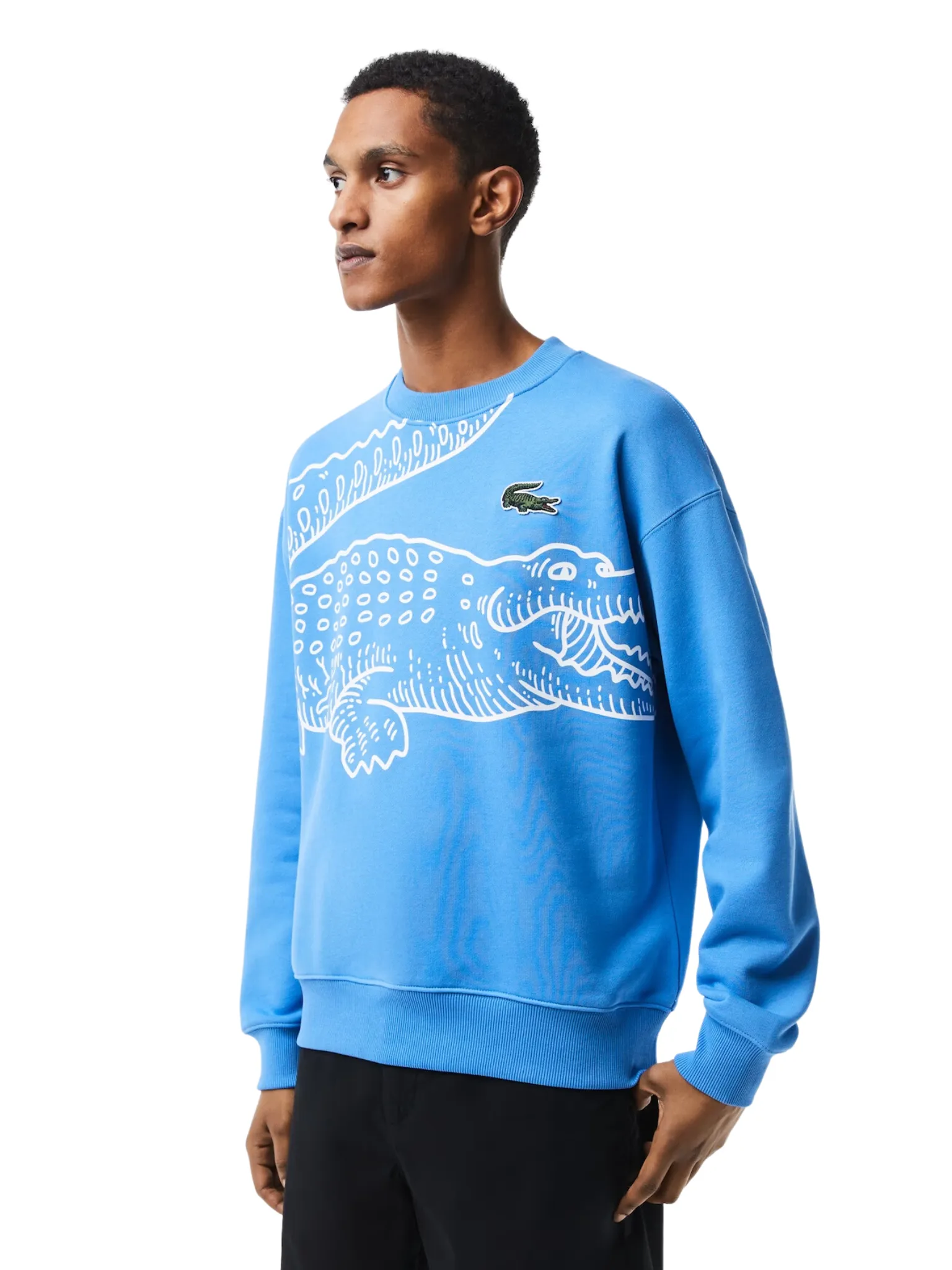 Lacoste Big Croc Loose Fit Crew Neck