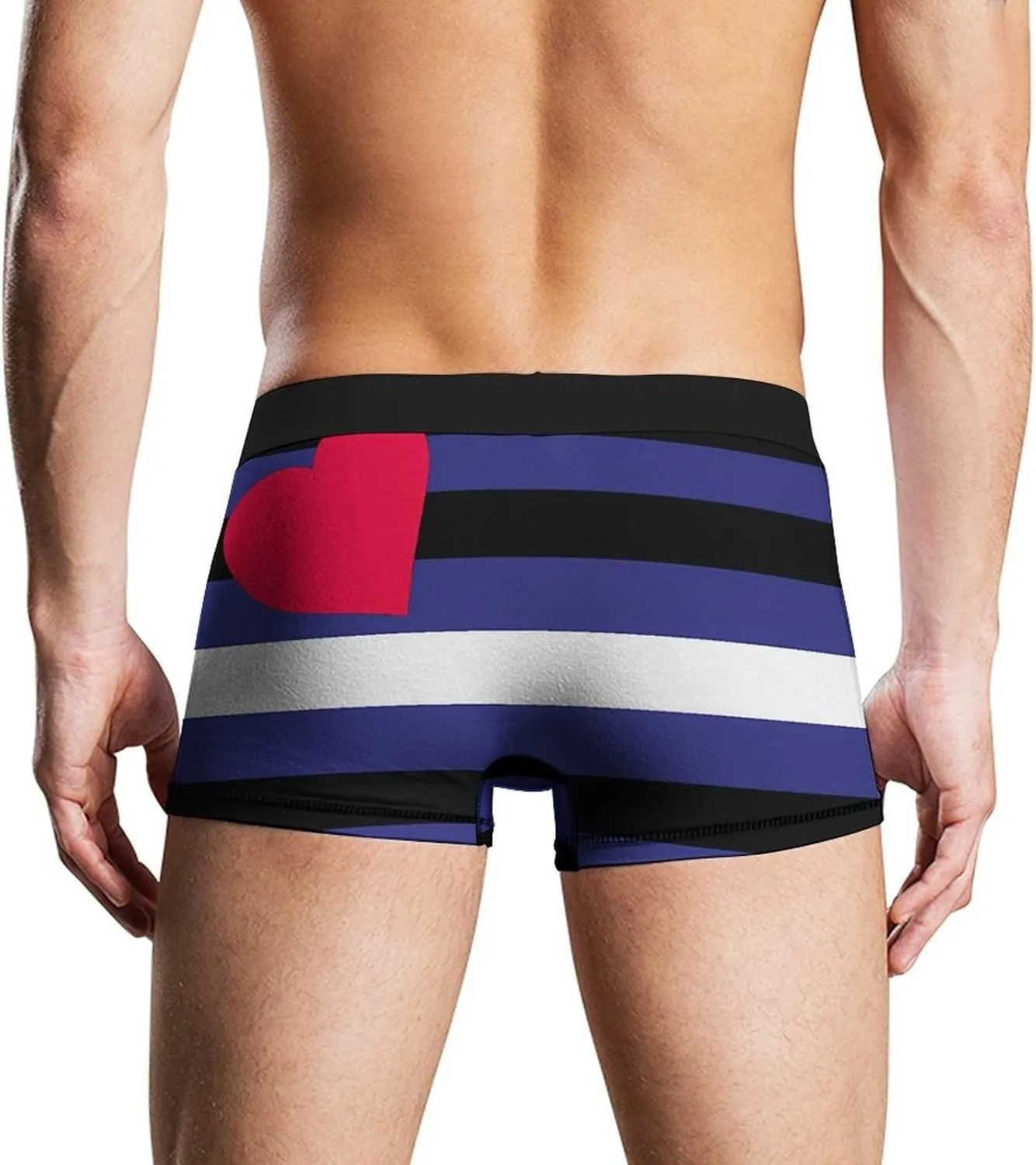 Leather BDSM Proud Flag Mens Boxer Brief Funny Underwear Trunks Breathable Soft Printed Shorts