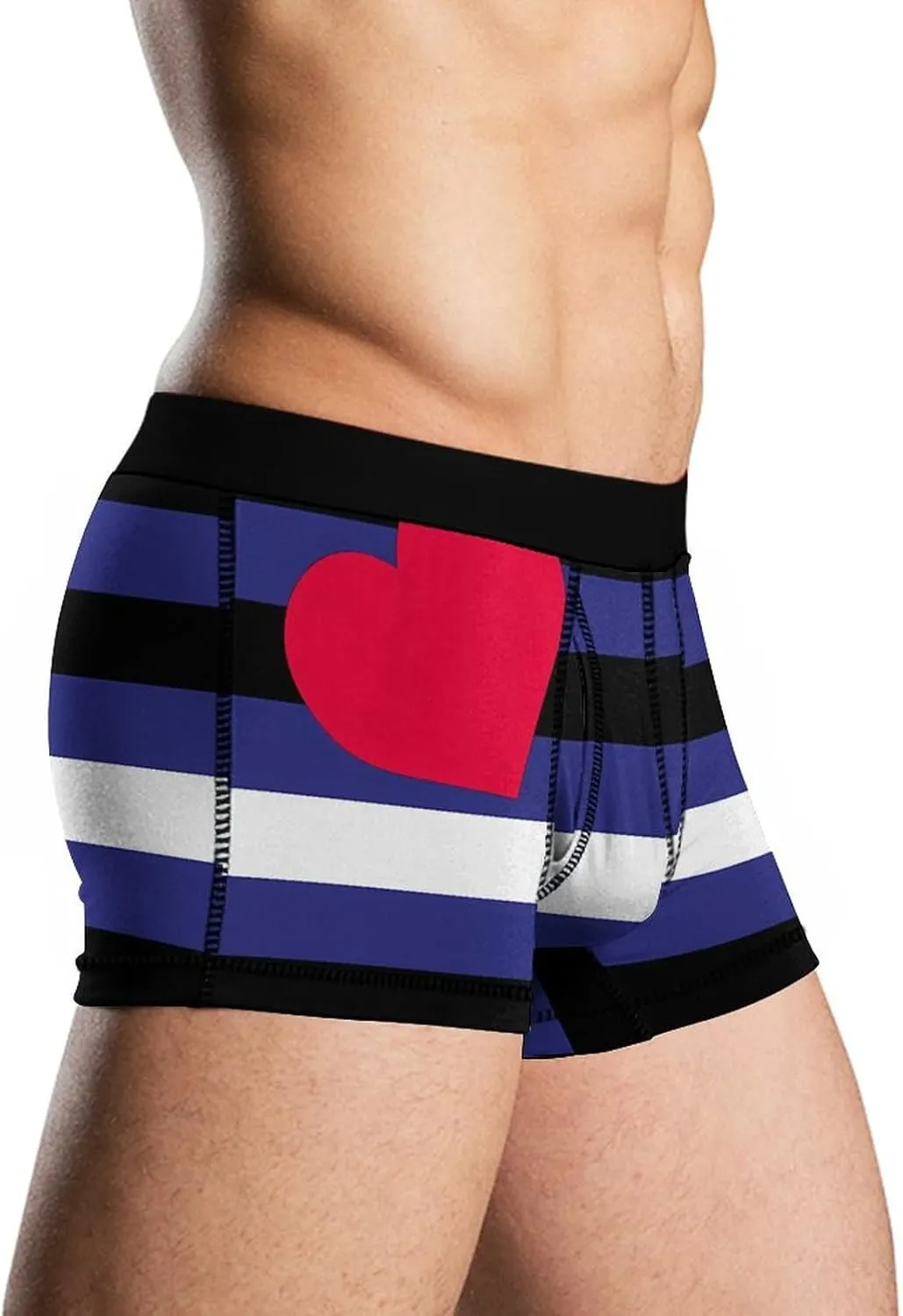 Leather BDSM Proud Flag Mens Boxer Brief Funny Underwear Trunks Breathable Soft Printed Shorts