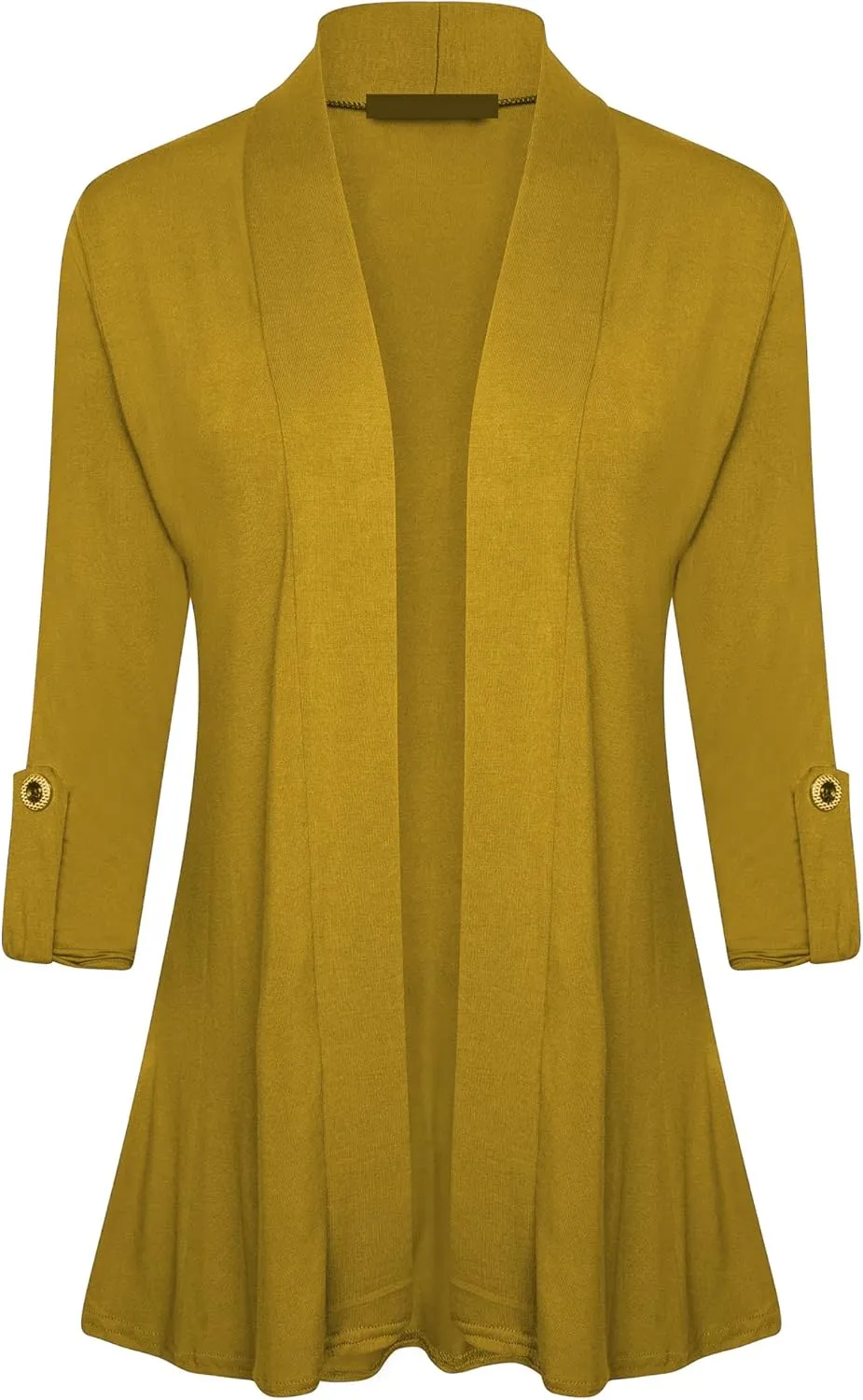 Loxdonz Women's Open Front Cardigans Casual 3/4 Sleeve Cardigan Soft Lightweight Top