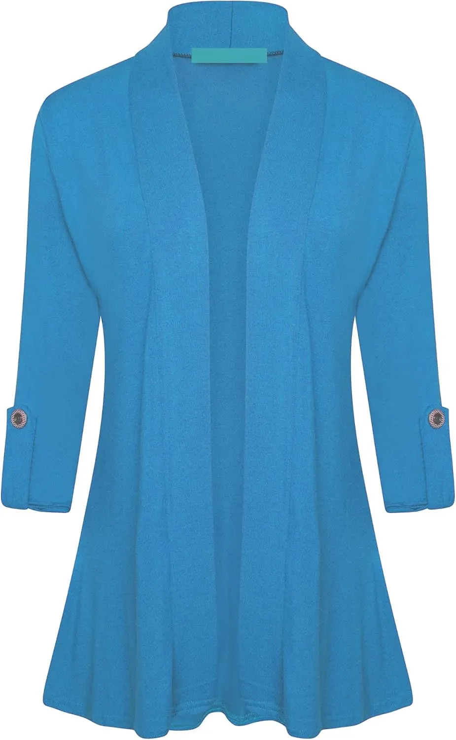 Loxdonz Women's Open Front Cardigans Casual 3/4 Sleeve Cardigan Soft Lightweight Top
