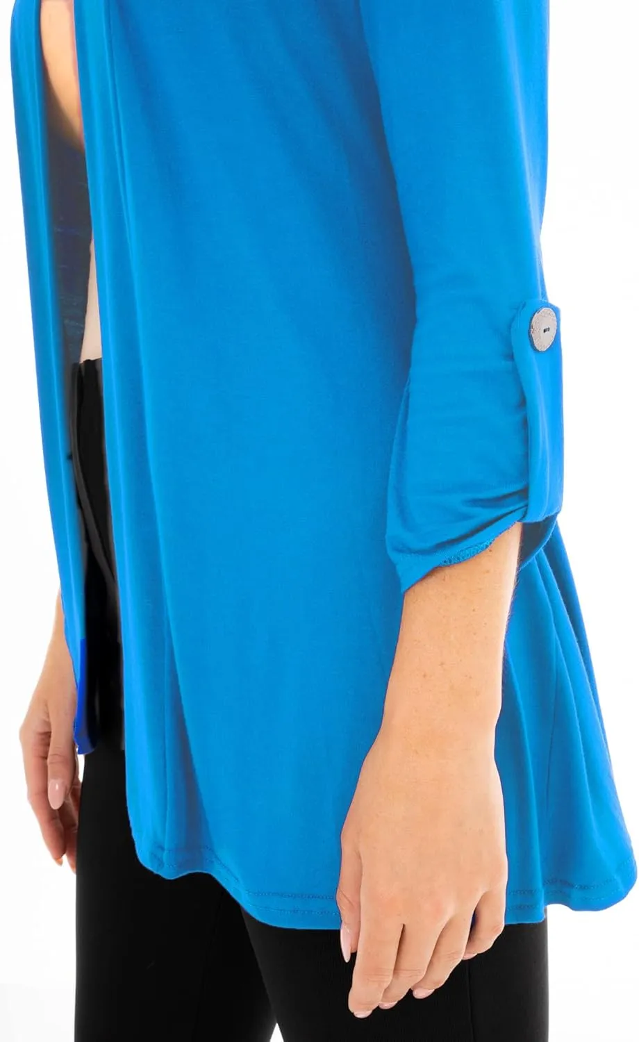 Loxdonz Women's Open Front Cardigans Casual 3/4 Sleeve Cardigan Soft Lightweight Top