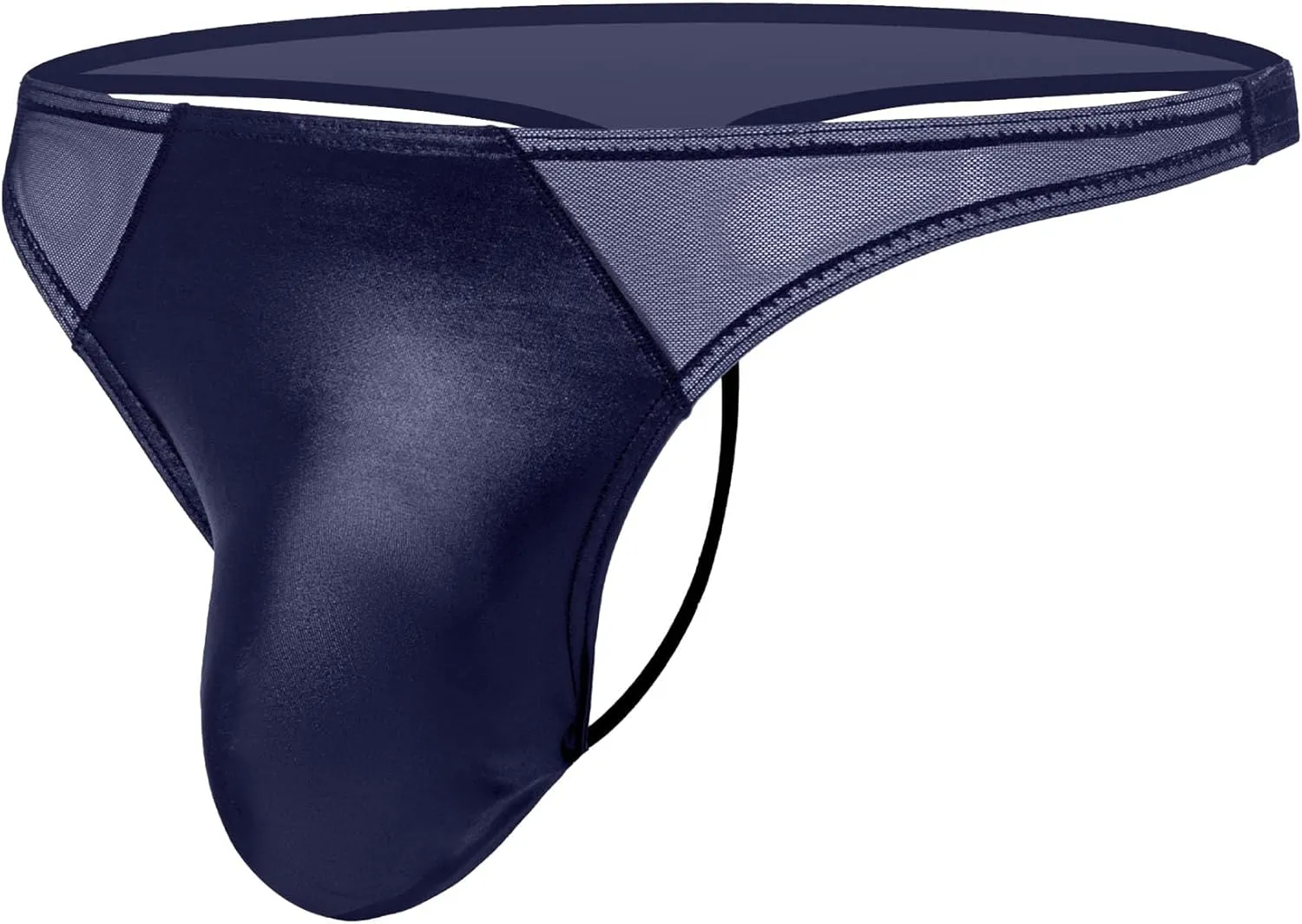 Maiyifu-GJ Men's Sexy Transparent Mesh Thong Performance Breathable Briefs Leather G-String Underwear