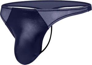 Maiyifu-GJ Men's Sexy Transparent Mesh Thong Performance Breathable Briefs Leather G-String Underwear