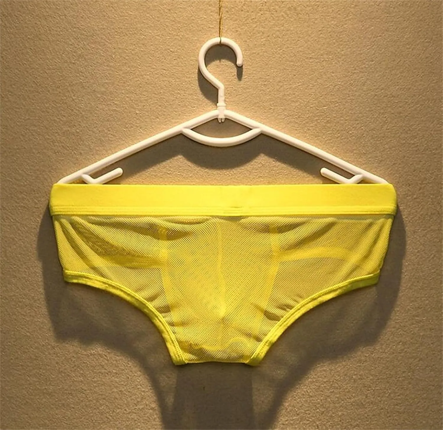 Men's Breathable Ice Silk Sexy Seamless Boxer Briefs Shorts Underwear, Transparent Ultra-Thin Male Underpants