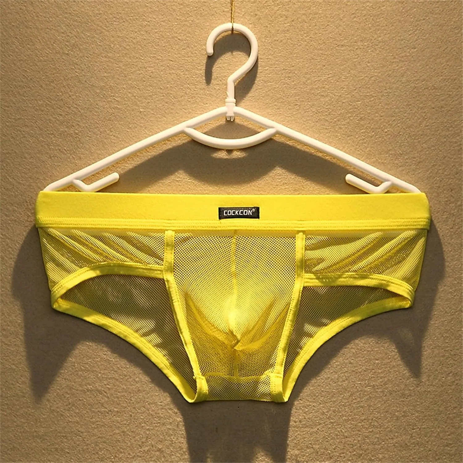 Men's Breathable Ice Silk Sexy Seamless Boxer Briefs Shorts Underwear, Transparent Ultra-Thin Male Underpants