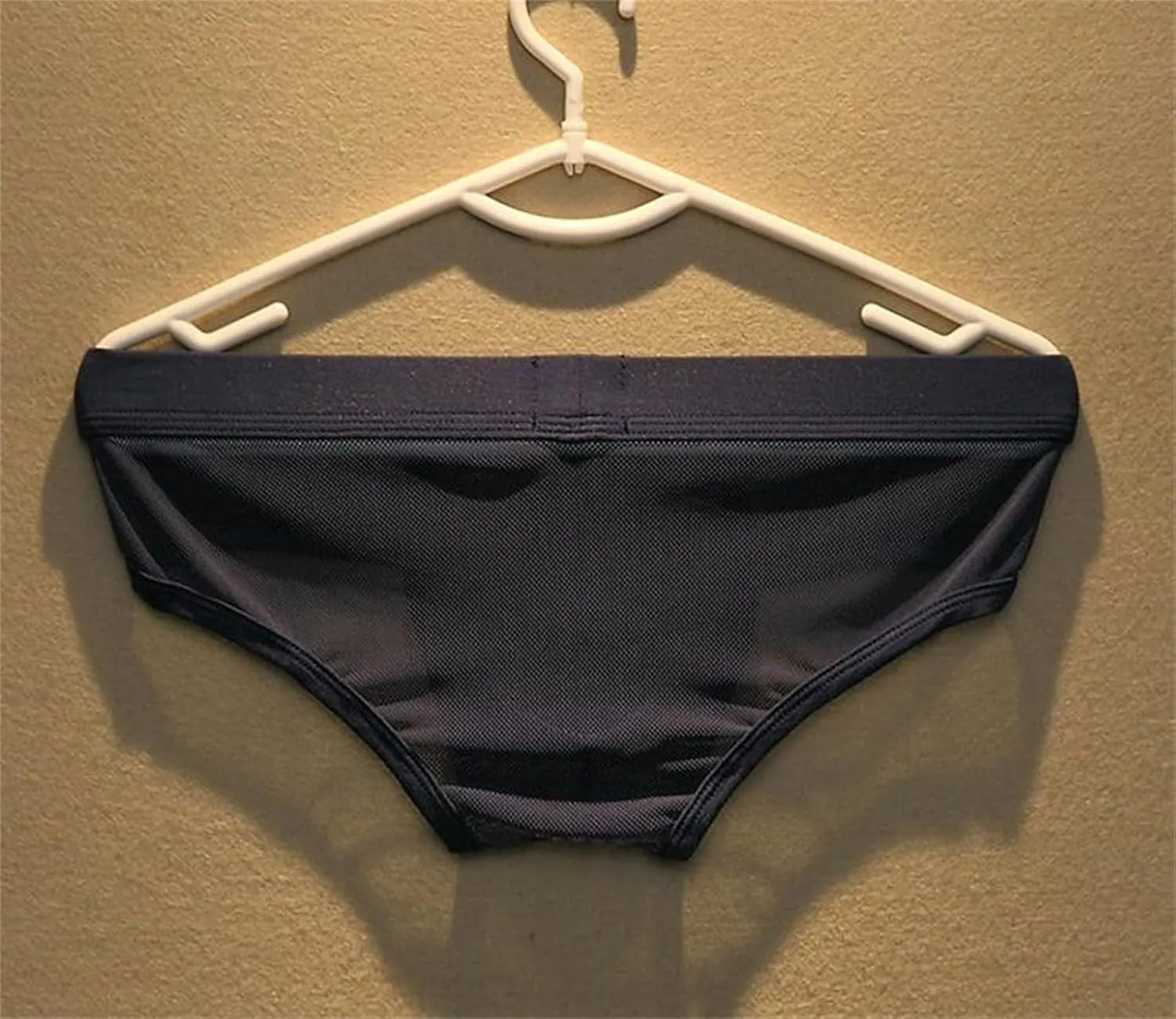 Men's Breathable Ice Silk Sexy Seamless Boxer Briefs Shorts Underwear, Transparent Ultra-Thin Male Underpants