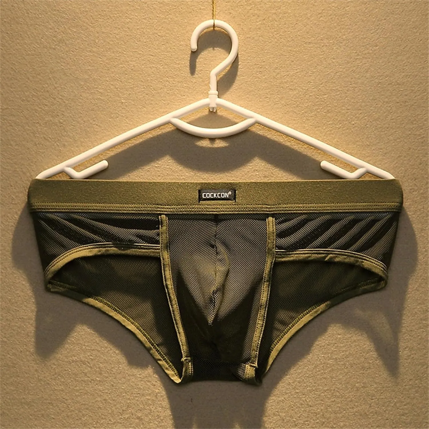 Men's Breathable Ice Silk Sexy Seamless Boxer Briefs Shorts Underwear, Transparent Ultra-Thin Male Underpants