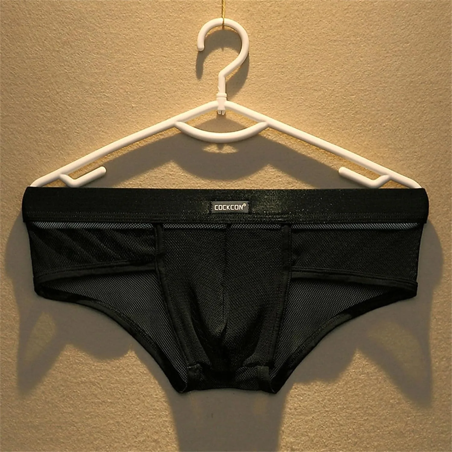 Men's Breathable Ice Silk Sexy Seamless Boxer Briefs Shorts Underwear, Transparent Ultra-Thin Male Underpants