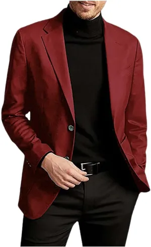 Mens Business Casual BlazerDaily Wear Suit Jacket Slim Fit Formal Coat Work Dress Jackets for Dinner,Prom,Wedding