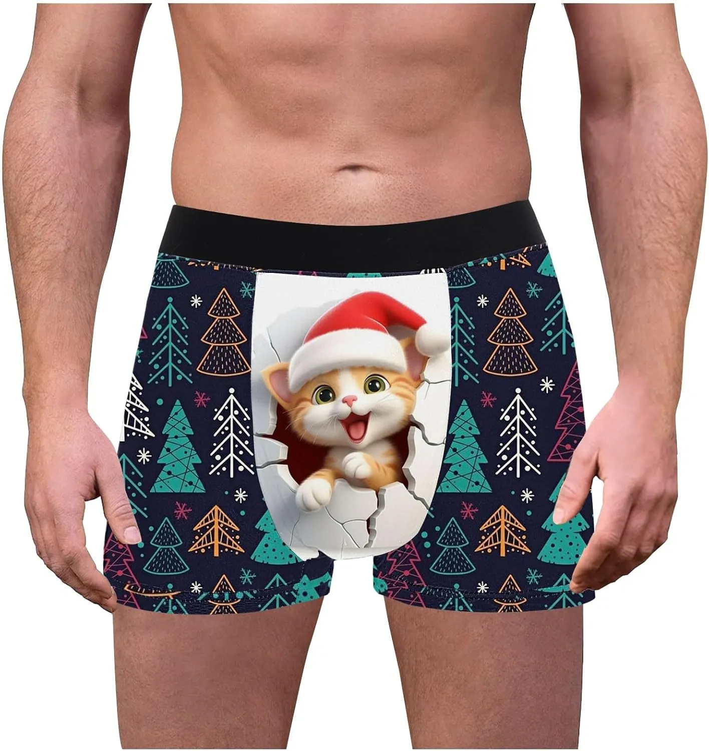 Mens Clothes Breathable 3D Reliefss Pants Personality Tidess Men's Cotton Shorts Male Underwear Thermal Underwear