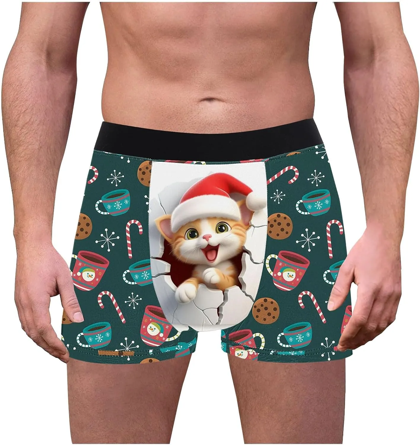 Mens Clothes Breathable 3D Reliefss Pants Personality Tidess Men's Cotton Shorts Male Underwear Thermal Underwear