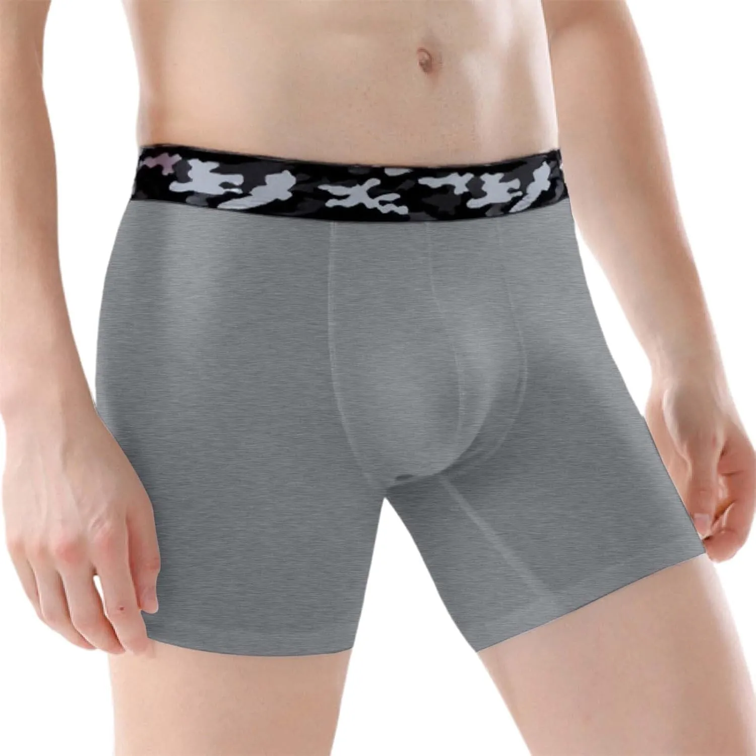 Men's Four Corners Solid Color U Raised Men's Shorts Mid Waist Breathable Men's Underwear Briefs