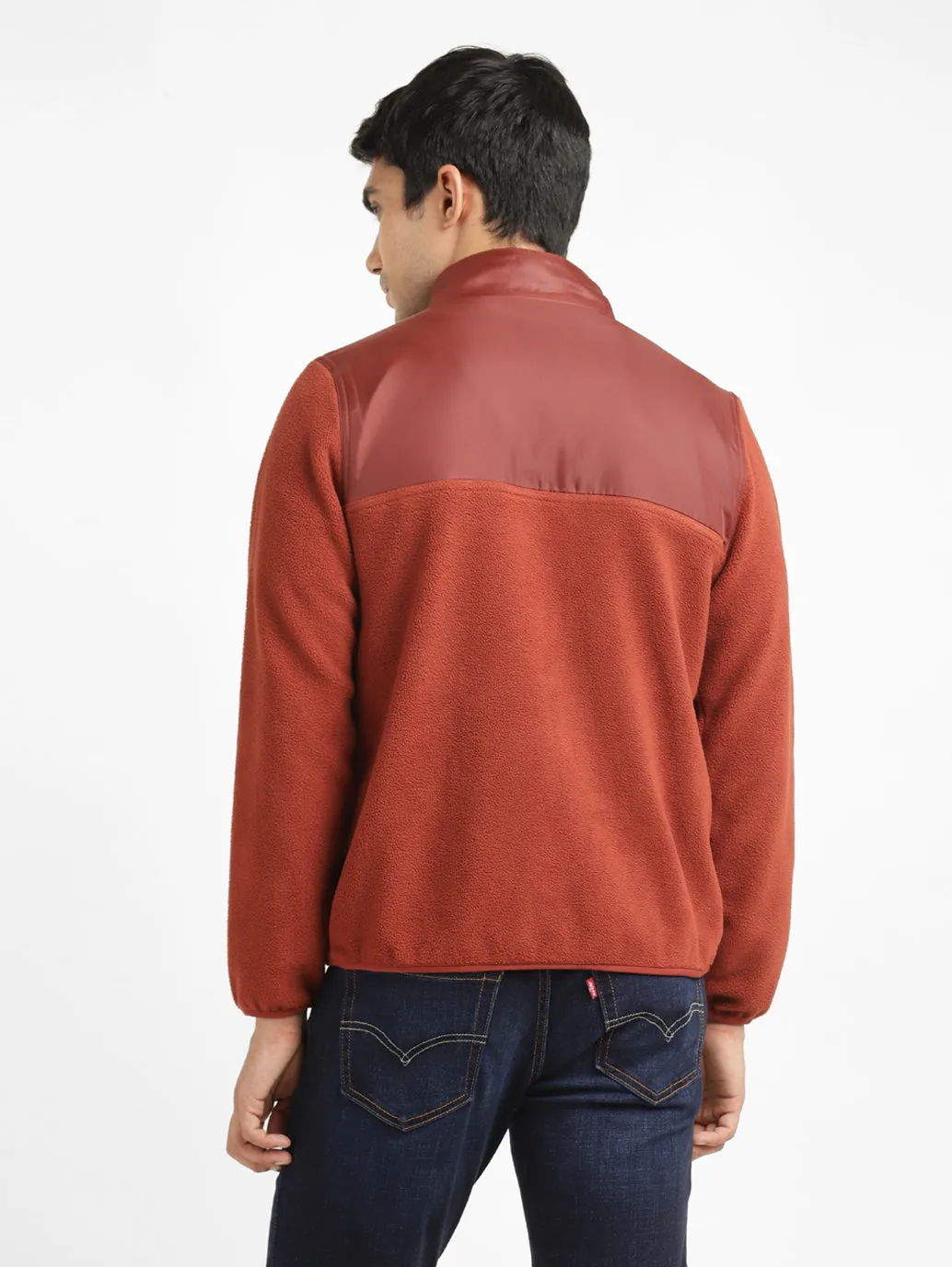 Men's Rust Orange High Neck Tailored Jacket