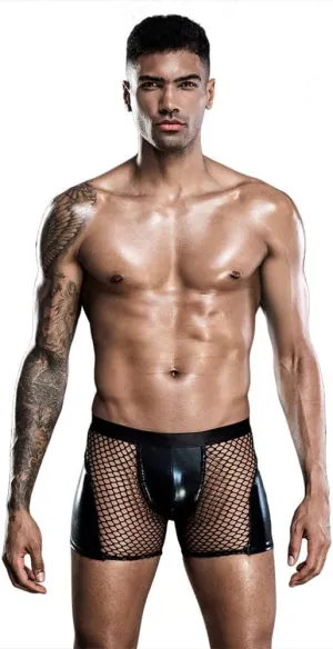 Men's Sexy Boxer Briefs Mesh Breathable Panties Lace Shorts Underwear Low Rise